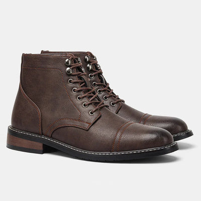 Lior™ | Vintage Derby-Stiefeletten mit Kappenzehen