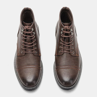 Lior™ | Vintage Derby-Stiefeletten mit Kappenzehen