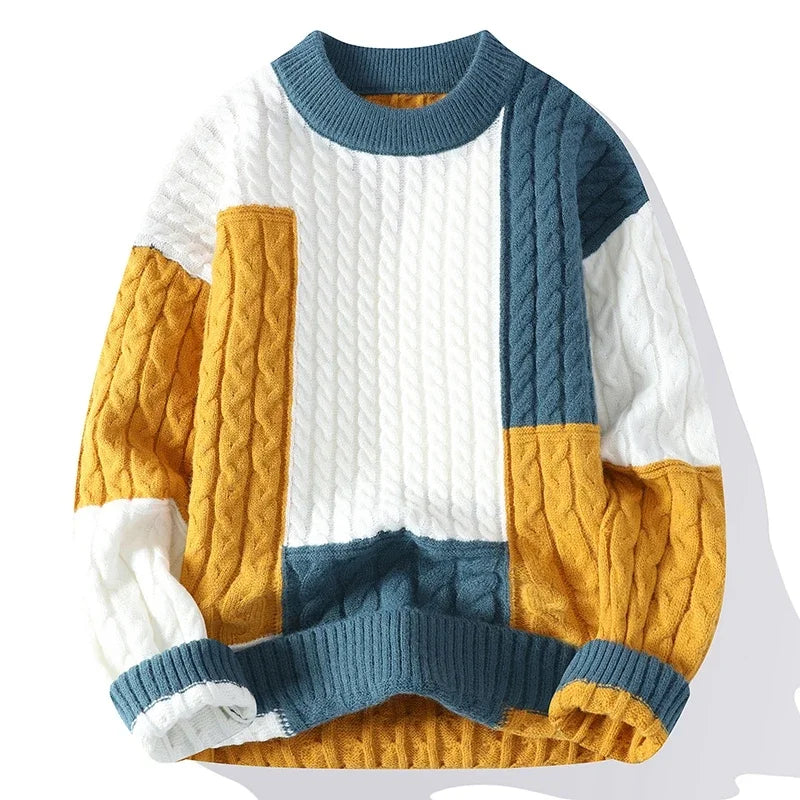 Maxcense™ | Lässiger Color-Block Pullover für Herren