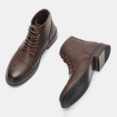 Lior™ | Vintage Derby-Stiefeletten mit Kappenzehen